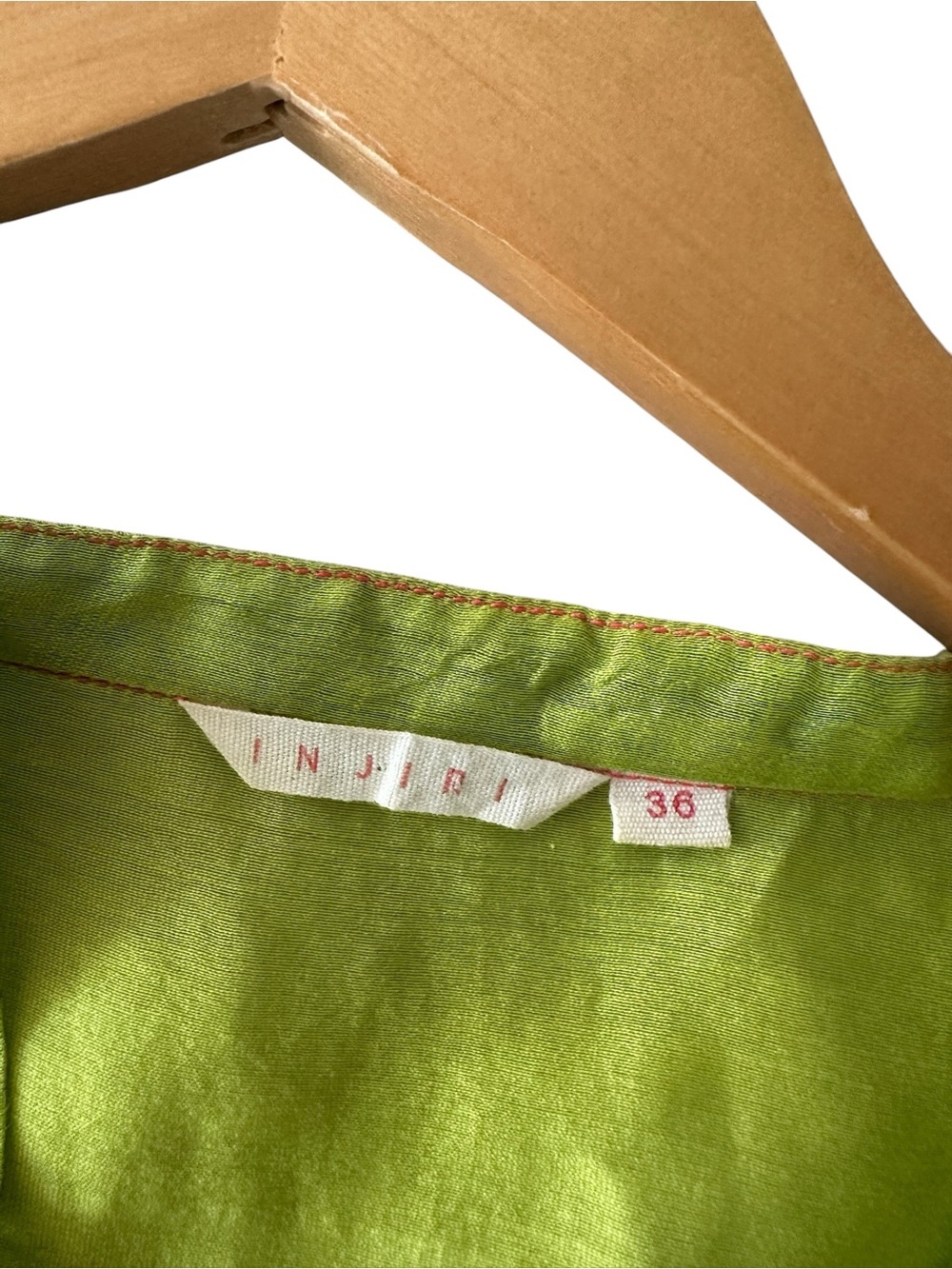 Injiri Cotton Silk Dress Green - Picture 5 of 6